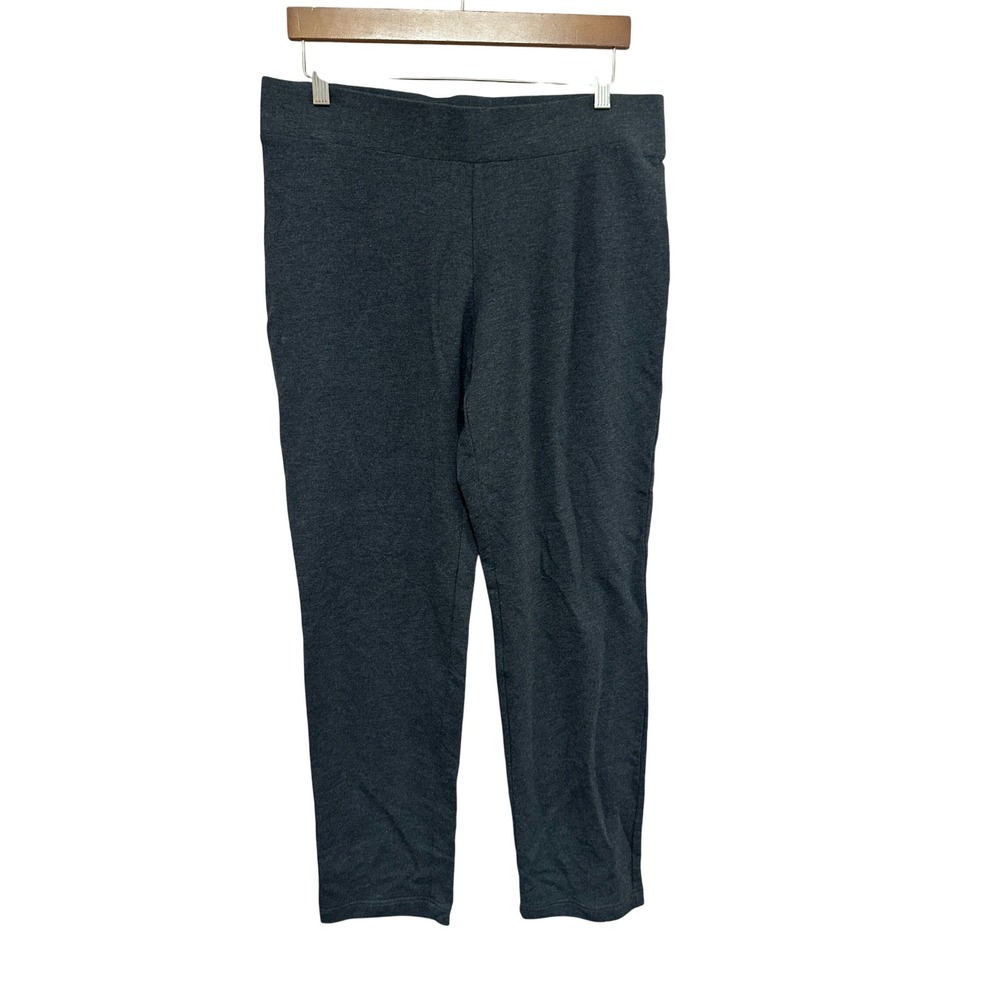 J. Jill PureJill Womens Medium Gray Pima Cotton Modal Slim Leg Pull On Pants